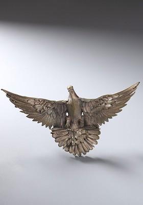 Men Antique Gold Toned Flying Phoenix Brooch