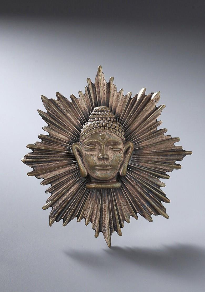 Men Copper Toned The Buddha Statement Brass Brooch