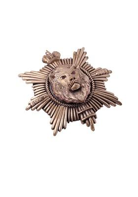 Men Antique Gold Toned The Almighty Lion Brooch