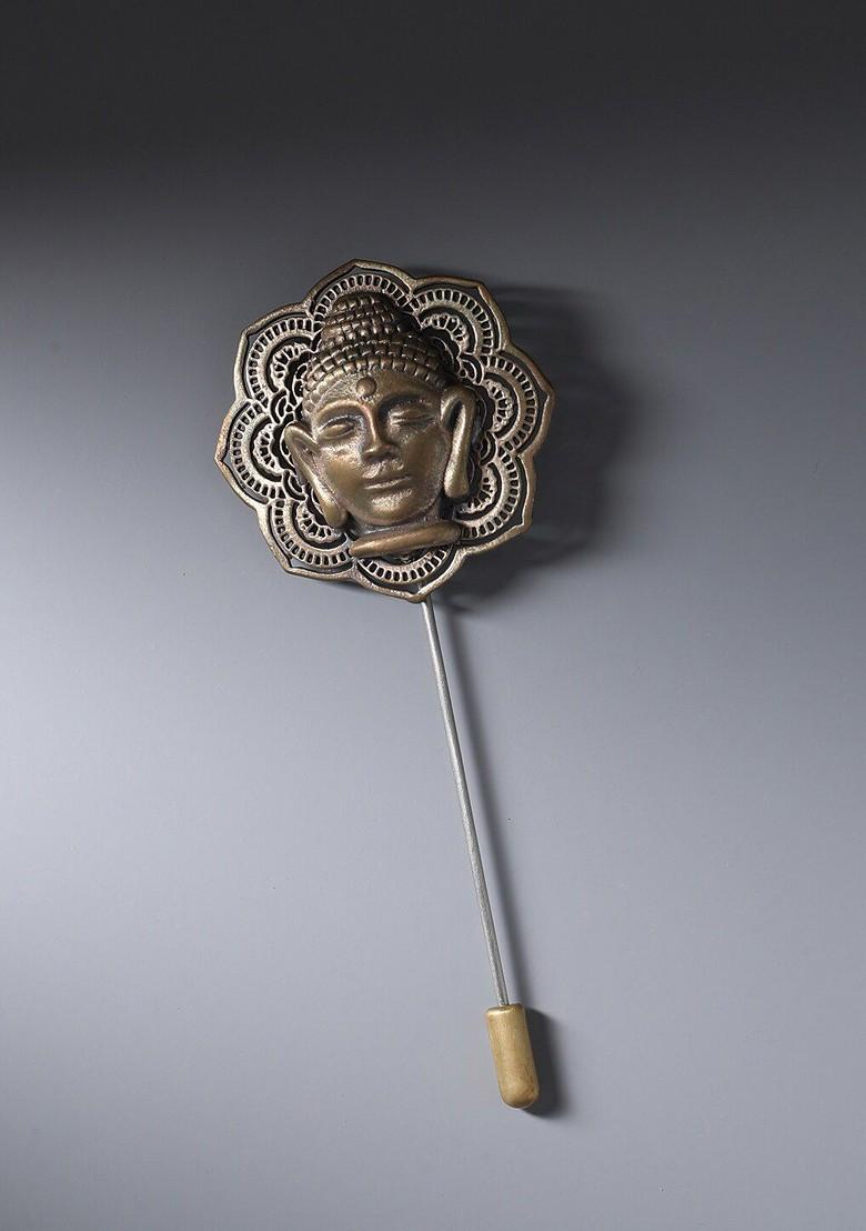 Metallic Toned Antique The Buddha Lapel Pin
