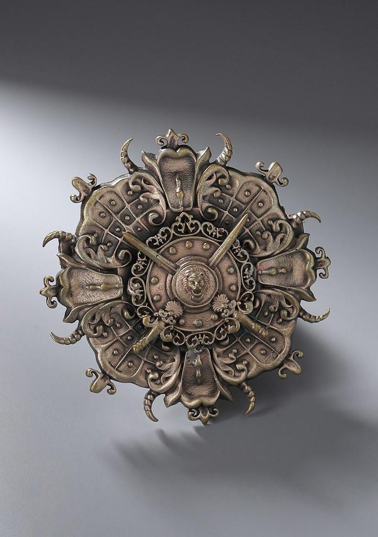 Antique Gold Toned Royal Shield Brooch