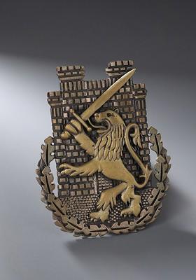 Metallic Toned The Lion Battalion Brooch