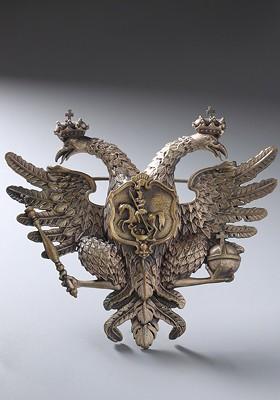 Men Antique Gold Toned Rising Phoenix Brooch