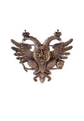 Men Antique Gold Toned Rising Phoenix Brooch