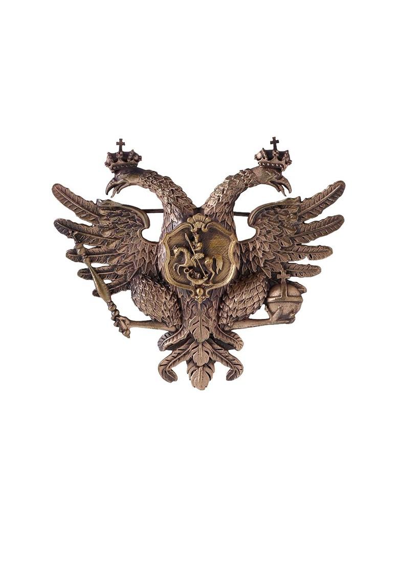 Men Antique Gold Toned Rising Phoenix Brooch