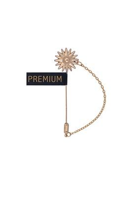 Unisex Gold Toned Polished Lapel Pin
