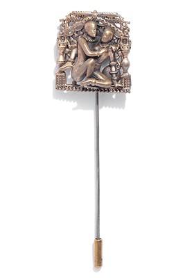 Men Gold Toned The Myth Shaped Lapel Pin