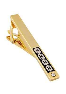 Unisex Gold Toned White Stone Studded Egyption King Tie Pin
