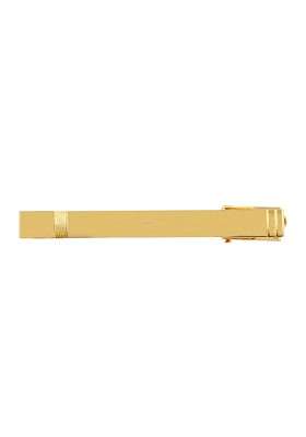 Unisex Gold Toned Bullion Tie Pin - Indya