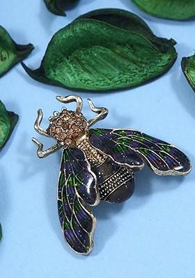 Unisex Meenakari Nectar Nook Charm Brooch