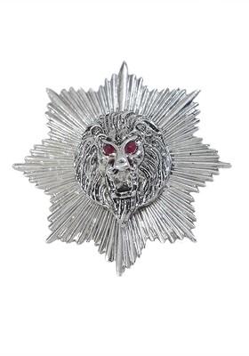 Men Metallic Toned Magestic Roar Lion Face Brooch