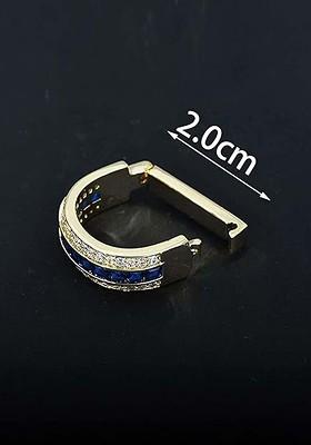 Men Stone Studded Tie Hook Brooch