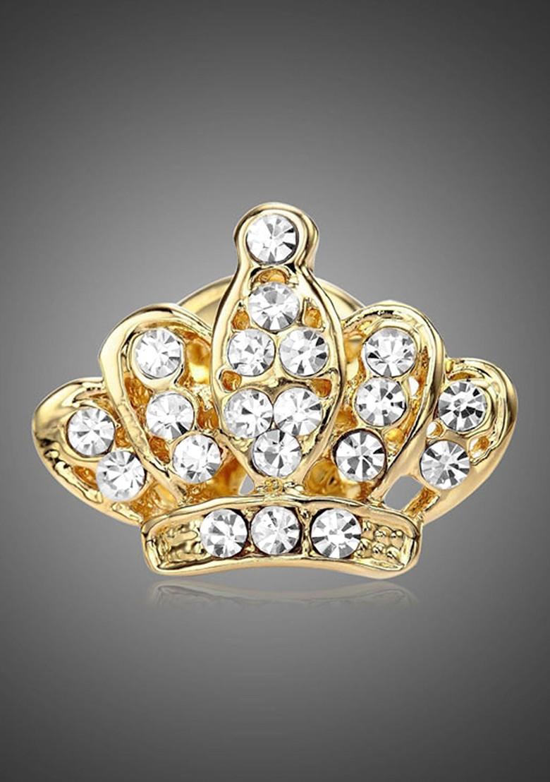 Gold Toned Plated Metal Brooch