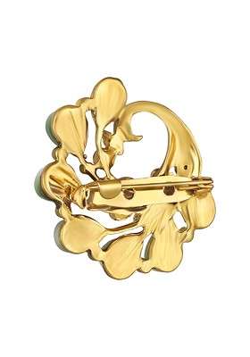 Peacock Shaped Studded Weeding Brooch - Indya