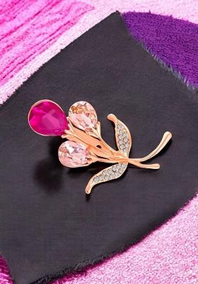 Gorgeous Flowerlet Stone Studded Lapel Pin Brooch