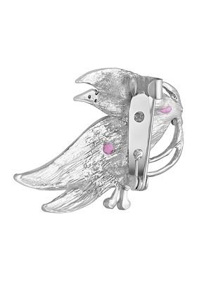 Meenakari Work Enamel Stone Studded Butterfly Shaped Lapel Pin