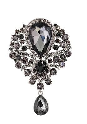 Women Crystal Pendant Brooch