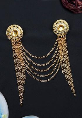 Alloy Linked Loops Charm Brooch