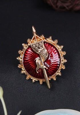 Festive Frost Cheer Men Statement Brooch