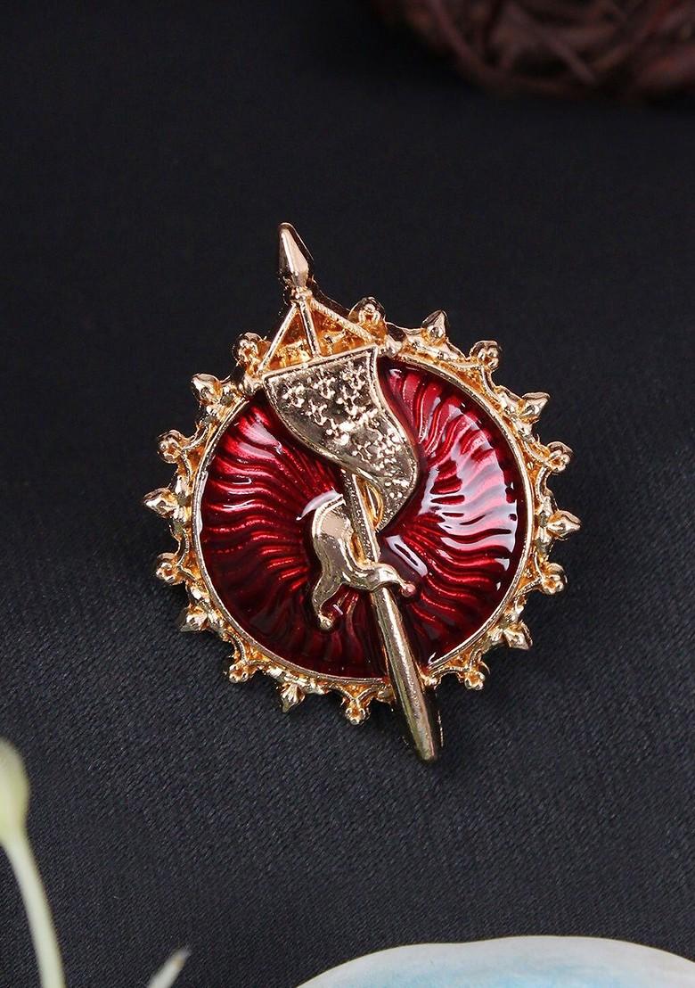 Festive Frost Cheer Men Statement Brooch