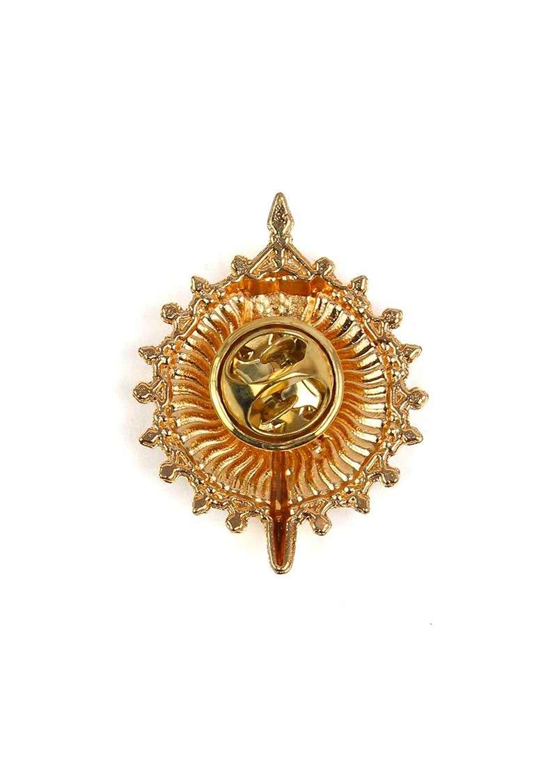 Festive Frost Cheer Men Statement Brooch - Indya
