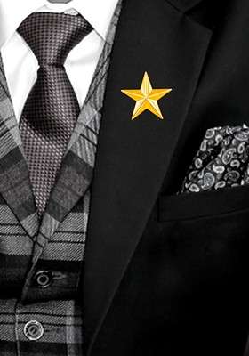 Unisex Pack Of 2 Shining Star Broochs - Indya