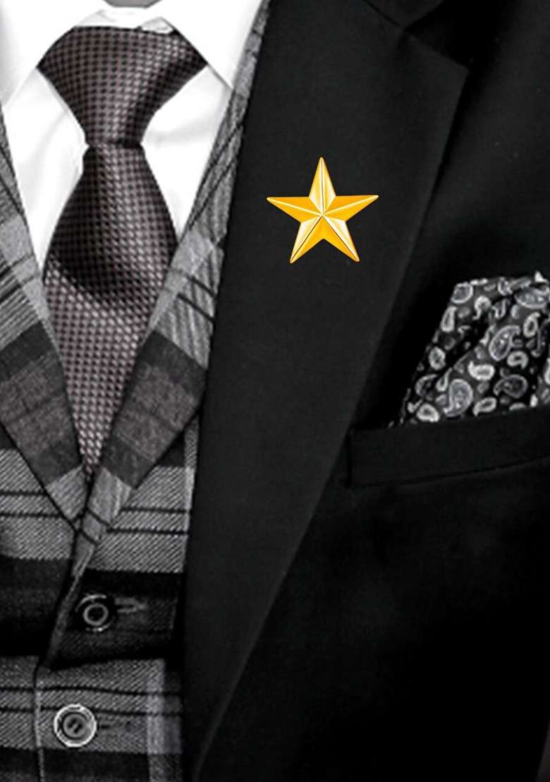 Unisex Pack Of 2 Shining Star Broochs - Indya