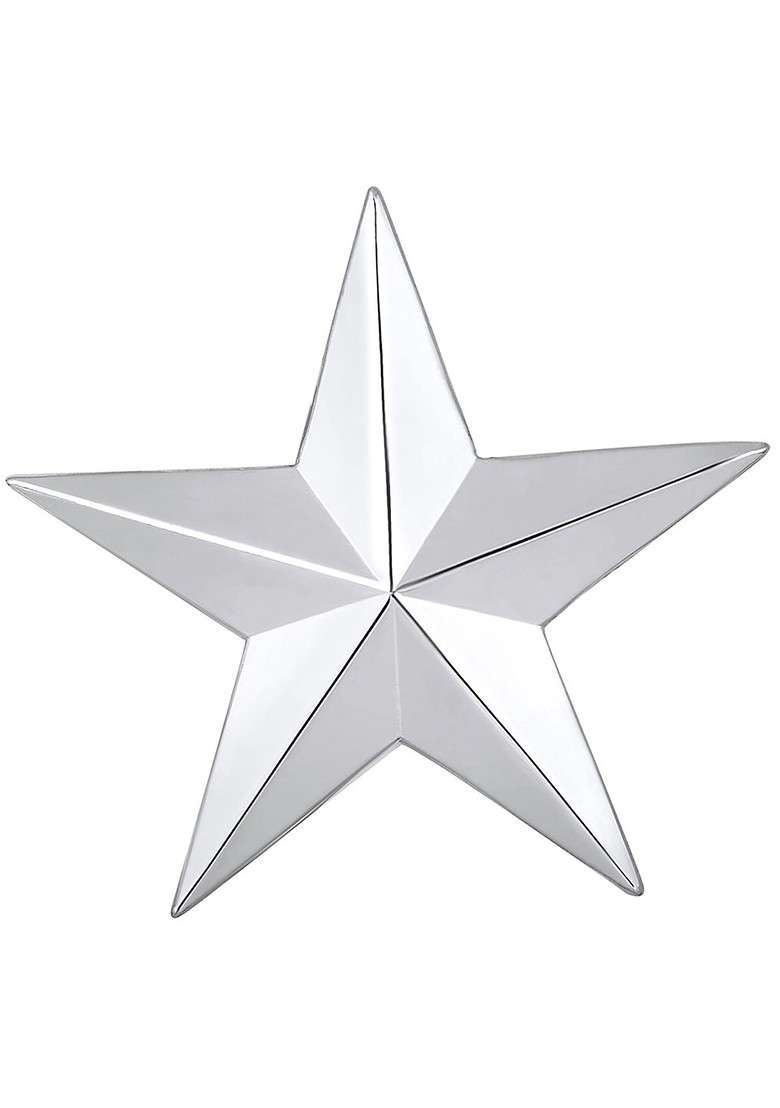 Unisex Silver Star Shaped Lapel Pin Brooch - Indya