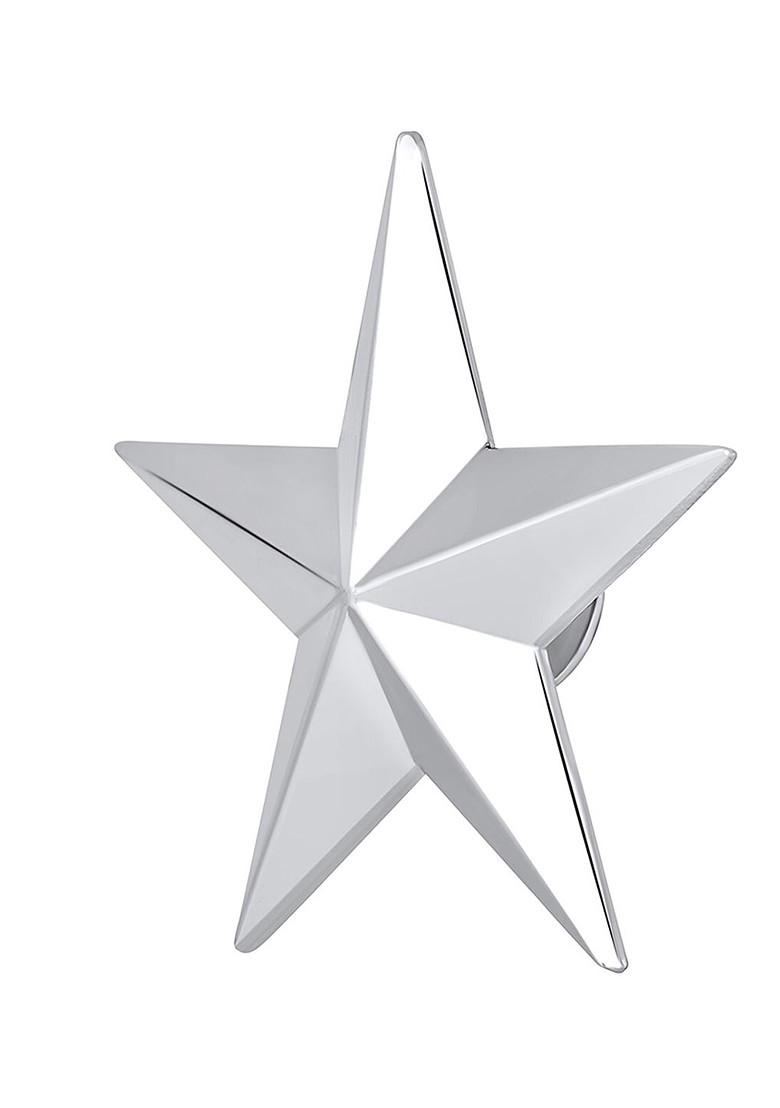 Unisex Silver Star Shaped Lapel Pin Brooch