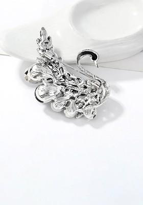 Women Crystal Rhinestone Studded Pin Brooch