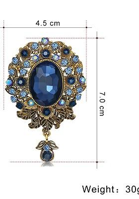 Women Crystal Rhinestone Brooch