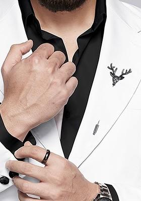 Men Deer Shaped Lapel Pin Brooch