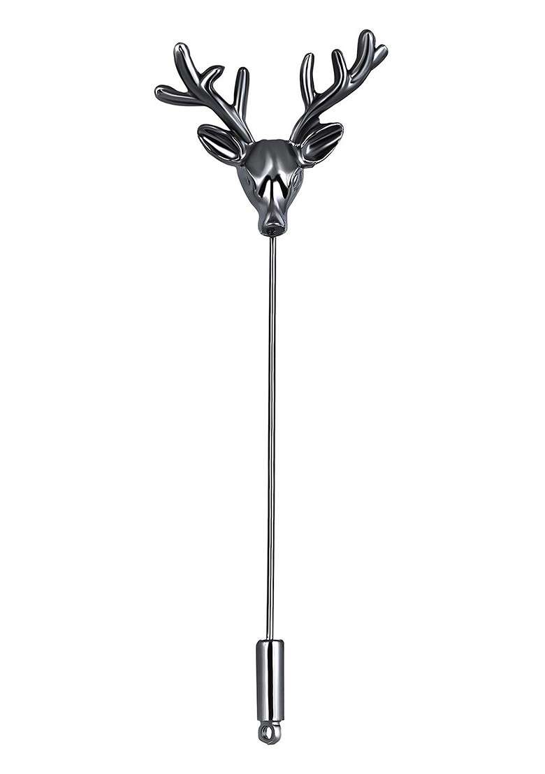 Men Deer Shaped Lapel Pin Brooch - Indya