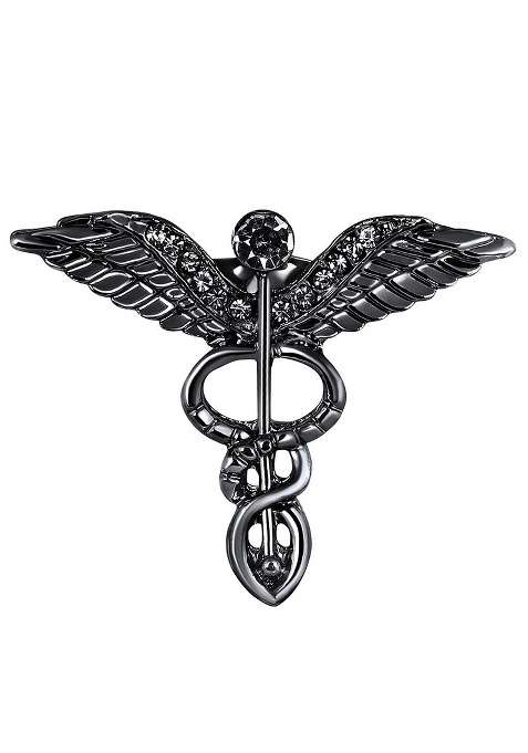 Medical Caduceus Doctor'S Brooch Lapel Pin