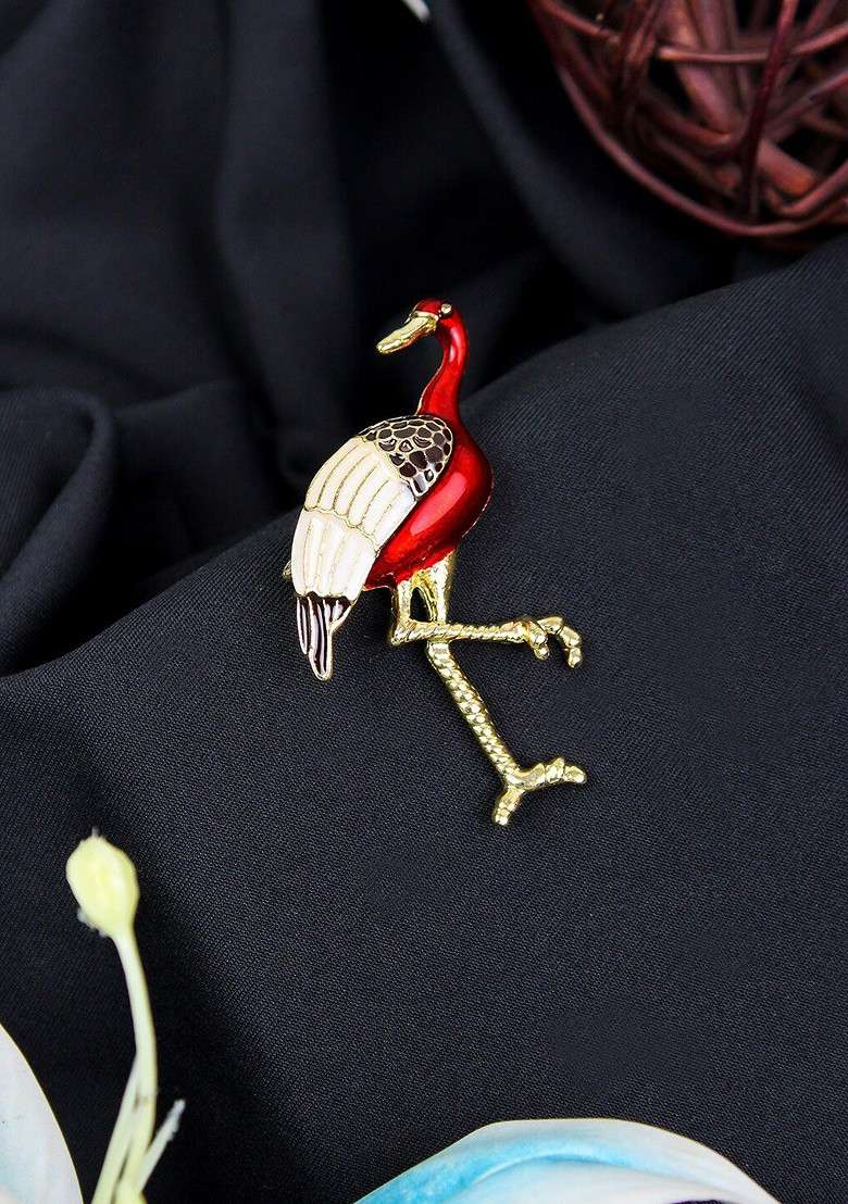 Feathered Fiesta Charm Brooch - Indya