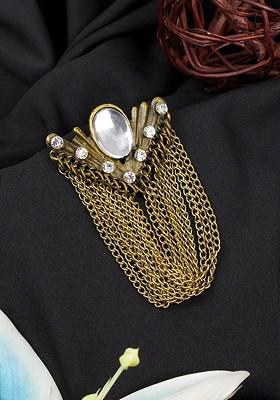 Alloy Ivoryinsignia Charm Brooch