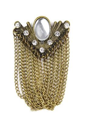 Alloy Ivoryinsignia Charm Brooch