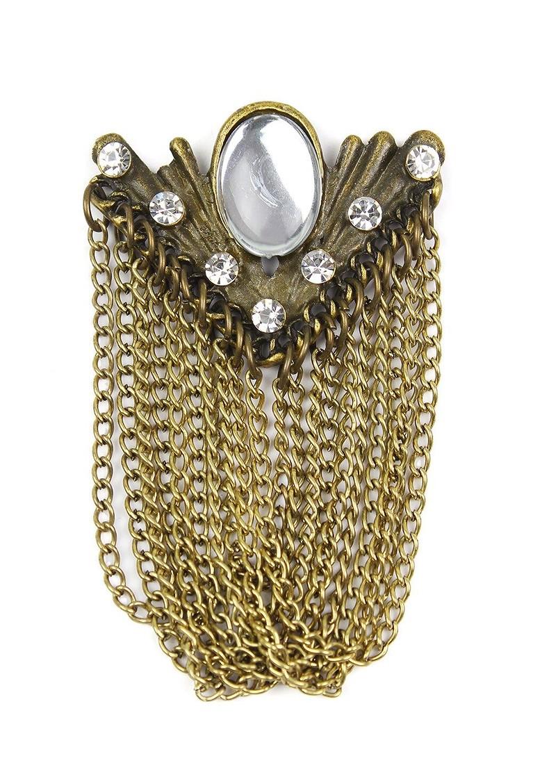 Alloy Ivoryinsignia Charm Brooch