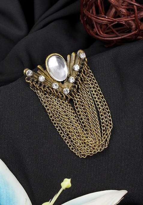 Alloy Ivoryinsignia Charm Brooch