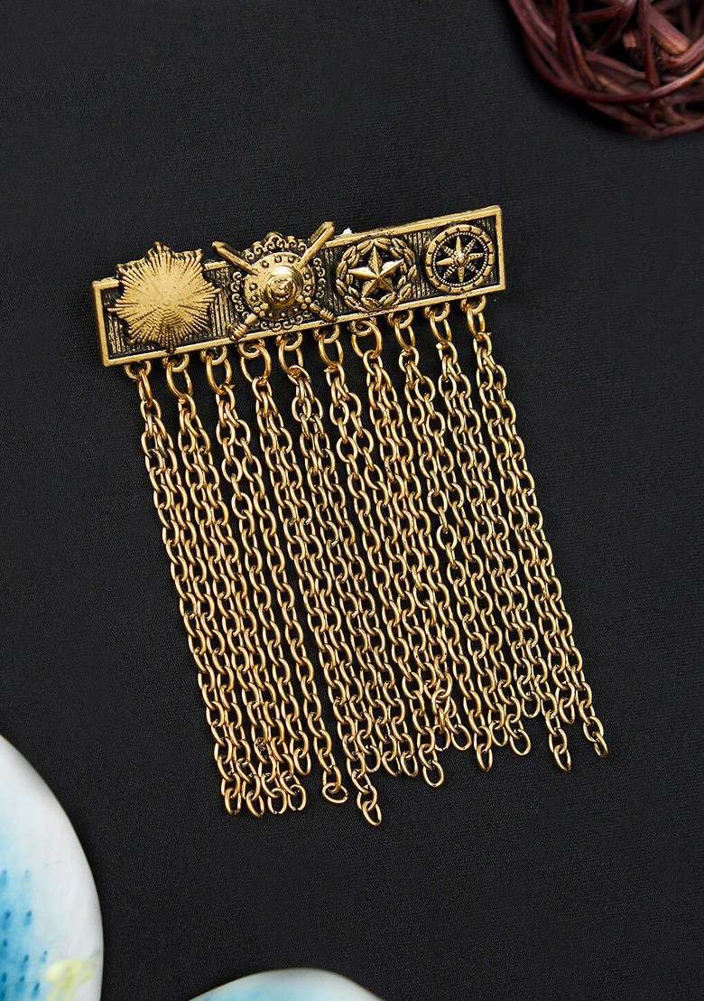 Alloy Royalrivulet Charm Brooch - Indya