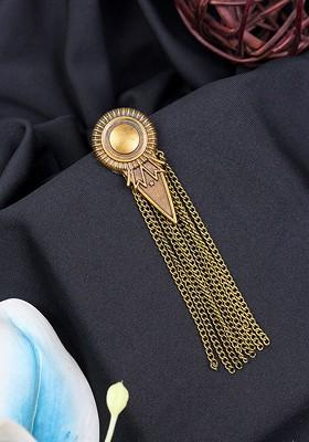 Brass Honor Halo Charm Brooch