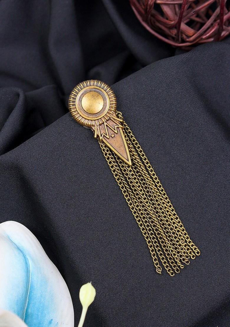 Brass Honor Halo Charm Brooch