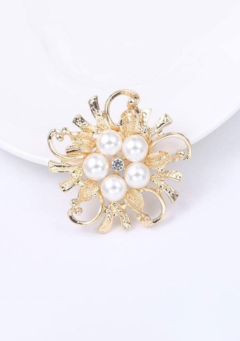 Pearl Embellished Brooch