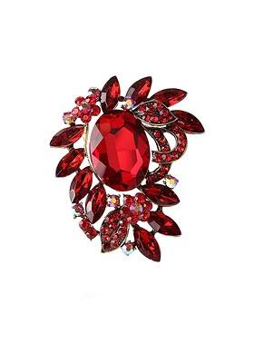 Crystal Glass Embellished Brooch