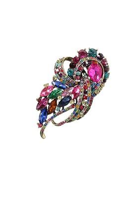 Crystal Stone Studded Brooch