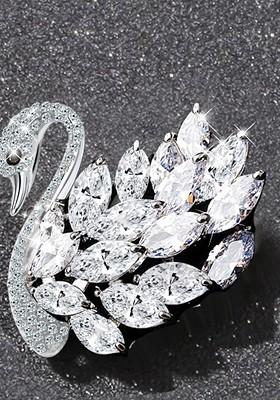 Crystal Studded Brooch
