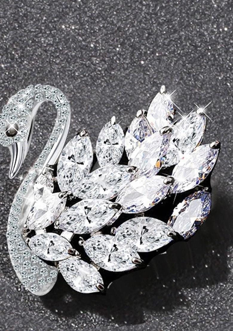 Crystal Studded Brooch