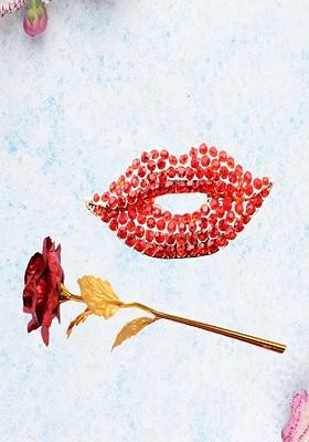 Set Of 2 Stone Studded Brooch