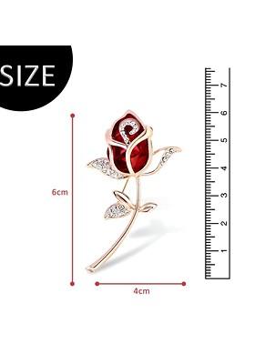 Stone Studded Flower Brooch