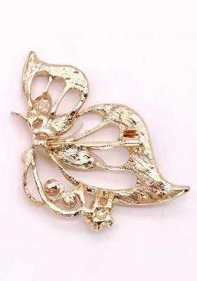 Stones Studded Half Butterfly Charm Brooch